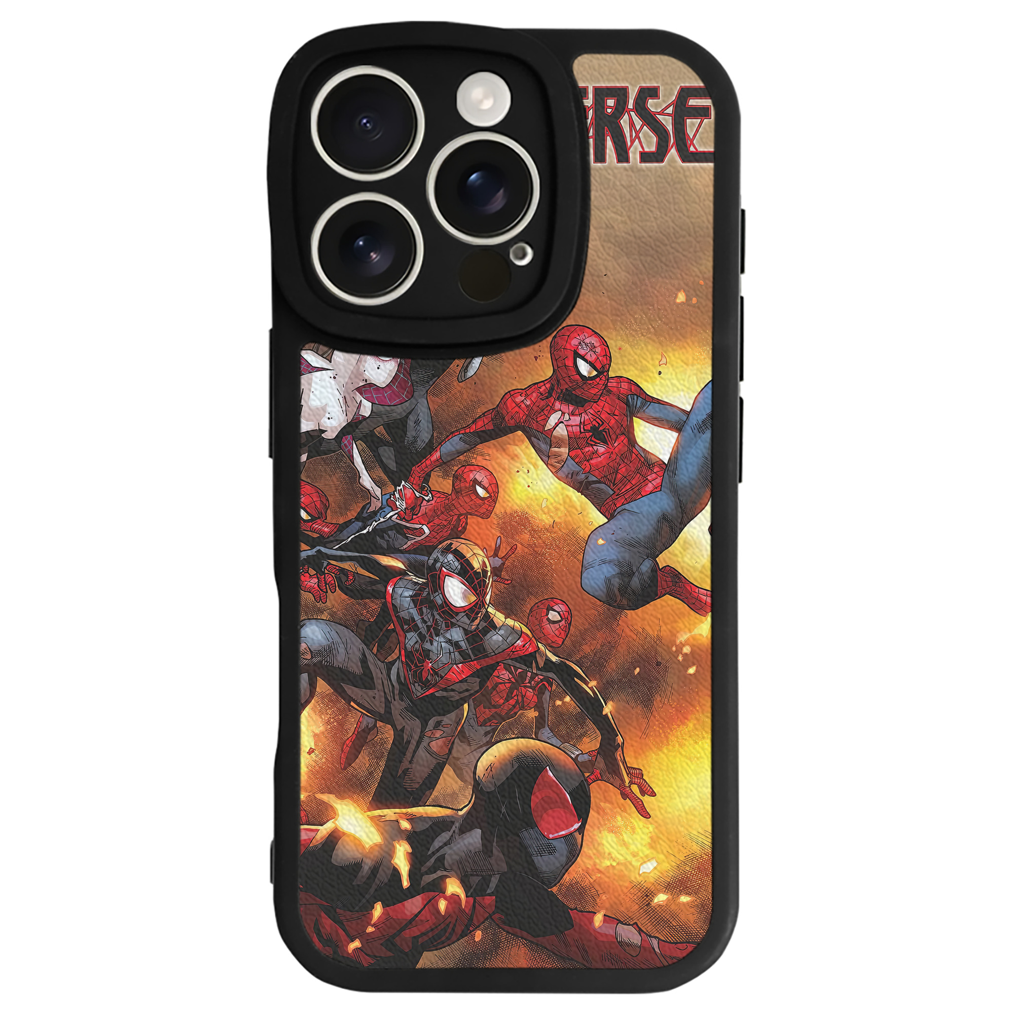 Spider Man スパイダーマン 【iPhone 16シリーズ対応】シリコンスマホケース（レザー調） 材質：シリコン